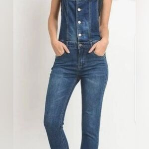 Skinny Fries Womens  Bib Farmcore 🐮 Overalls With Frayed bottoms. Size 5.